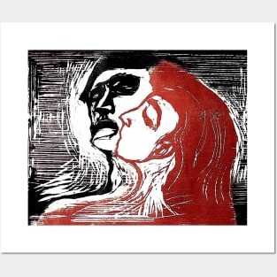 Man and Woman (1905) by Edvard Munch Posters and Art